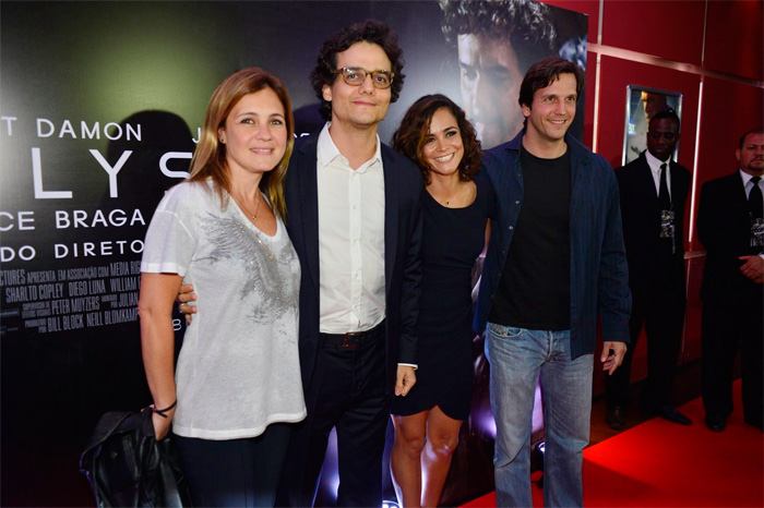 Adriana Esteves, Wagner Moura, Alice Braga e Vladimir Brichta 