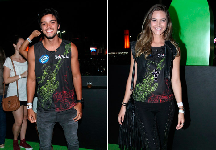 Rock in Rio 2013: Rodrigo Simas e Juliana Paiva circulam pelo mesmo camarote