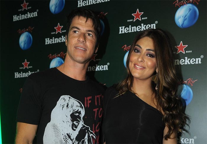 Rock in Rio 2013: Juliana Paes deixa os filhos em casa e vai ao show com o marido