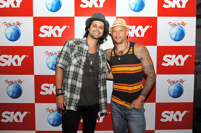 Marco Aurelio e Ami James, astro do reality show Miami Ink.