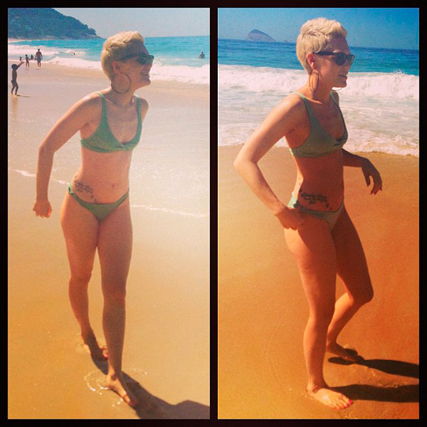 Jessie J curte praia no Rio de Janeiro