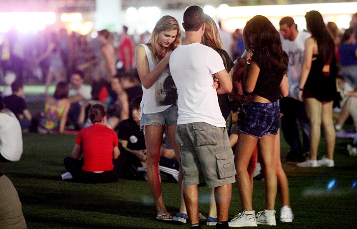 Sasha curte o Rock in Rio ao lado de amigas