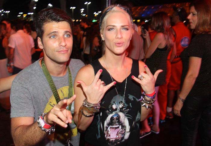 Bruno Gagliasso e Giovanna vão ao Rock in Rio com look roqueiro