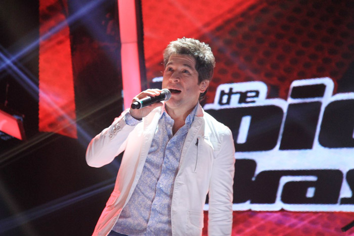 Daniel solta a voz durante gravação da nova temporada do The Voice Brasil