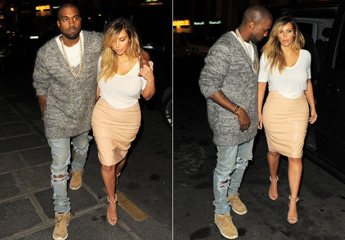 Kim Kardashian mostra que está recuperando a forma em passeio com Kanye West