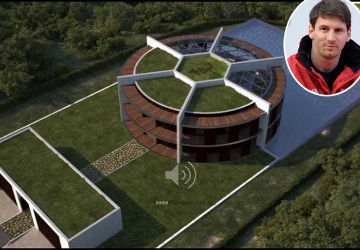 Lionel Messi gasta fortuna para construir casa em formato de campo de futebol. Veja Fotos!