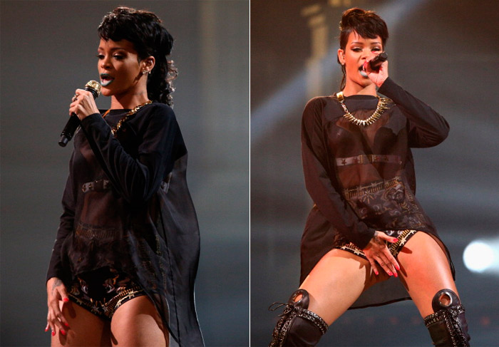 Rihanna sensualiza em show em Sydney, na Austrália