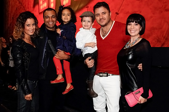 Lucielle de Camargo, com o marido, Denilson, e a filha Maria Eduarda. Maurício Manieri, Iza Stein e o filho Marco