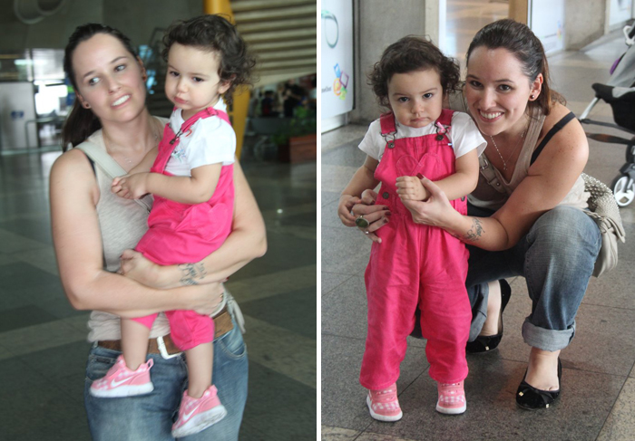 Mariana Belém visita Belém do Pará com a filha