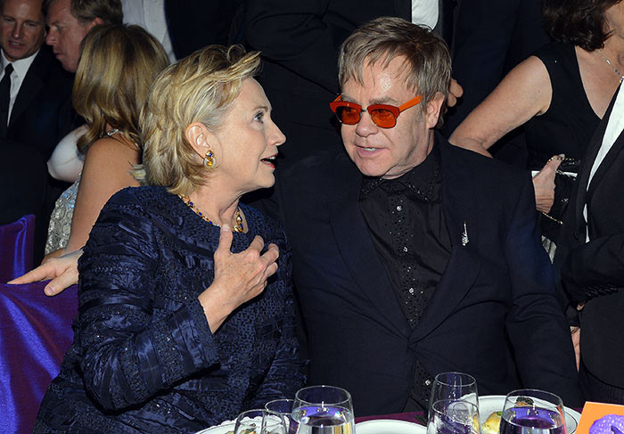 Elton John e Hillary Clinton
