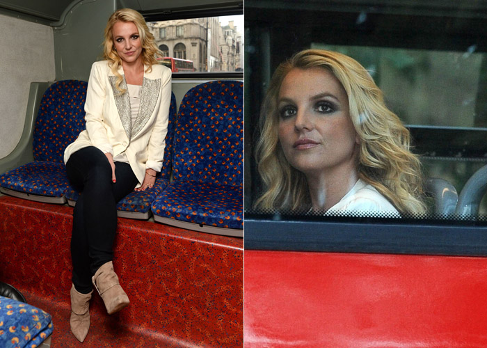 Britney Spears passeia por Londres em ônibus de dois andares