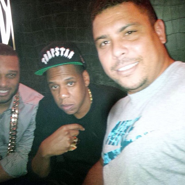 Ronaldo posta foto com o rapper Jay-Z