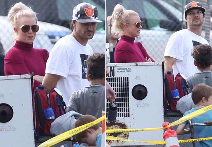 Britney Spears se reúne com o ex para ver jogo dos filhos