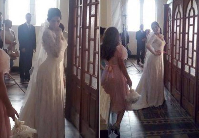  Bruna Marquezine entra na igreja como noiva pela primeira vez