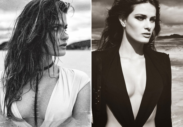 Isabeli Fontana arrasa com decotão em ensaio no deserto da Islândia