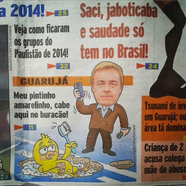 Gugu critica ruas do Guarujá e vira herói entre moradores