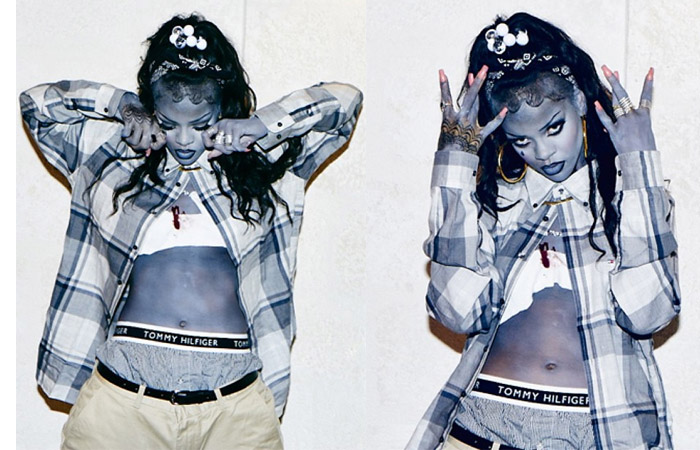 Rihanna posta foto usando cueca nas redes sociais