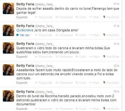 Betty Faria é assaltada dentro de carro no Rio de Janeiro