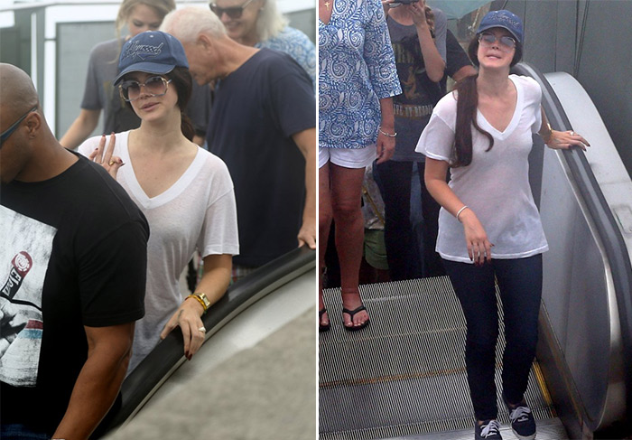 Cantora Lana Del Rey visita o Corcovado no Rio de Janeiro