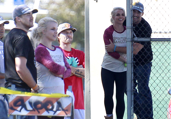  Britney Spears curte jogo de futebol dos filhos com namorado