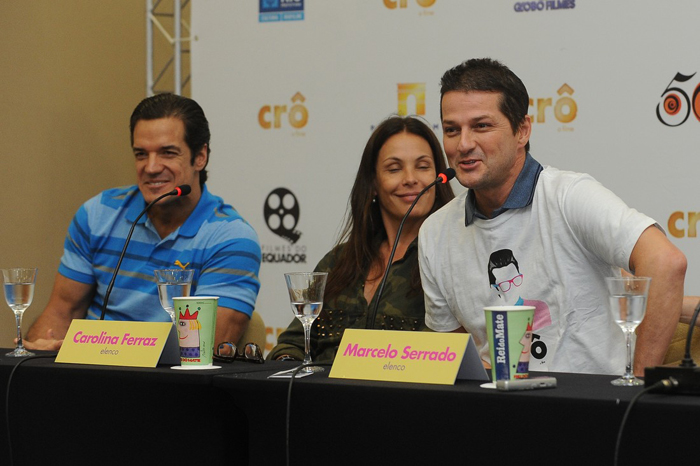 Elenco de Crô, o Filme, se reúne em coletiva de imprensa em São Paulo