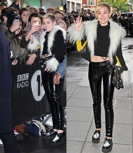 Miley Cyrus encontra fãs e fala que acredita ser um modelo para mulheres