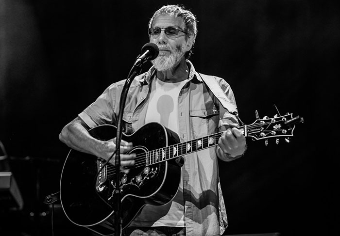 Cat Steven / Yusuf Islam passando som para seu primeiro show em SP