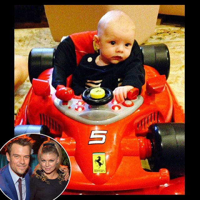 Filho de Fergie e Josh Duhamel ganha uma mini Ferrari