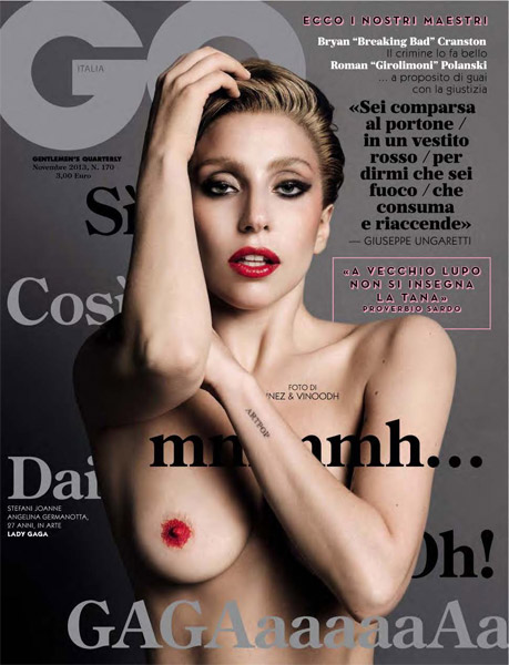  Lady Gaga faz topless para capa de revista italiana