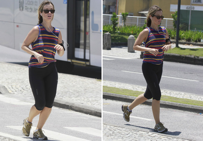  Juliana Didone corre na orla da Barra da Tijuca, no Rio