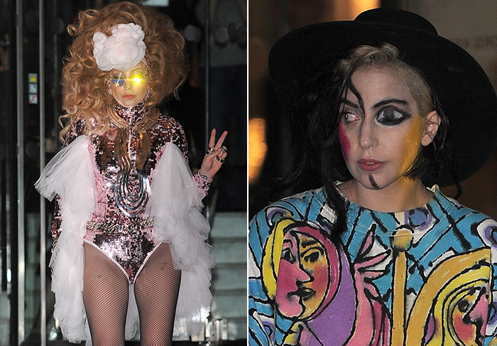 Lady Gaga faz maquiagem bizarra para passear por Londres