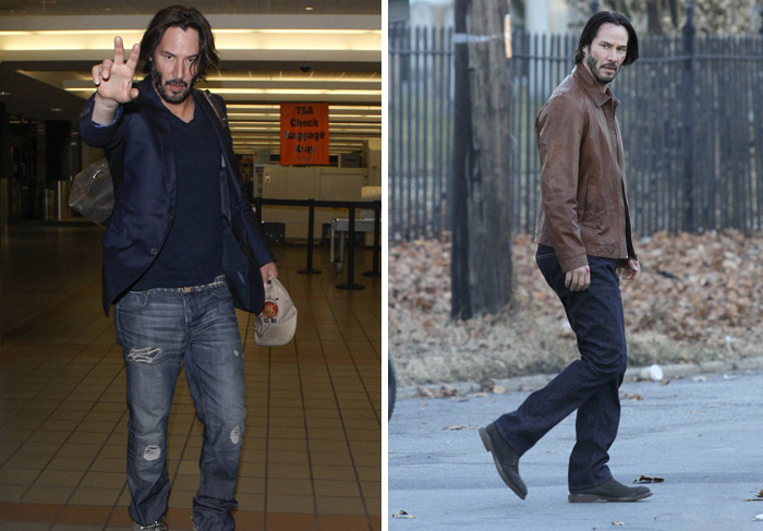 Keanu Reeves aparece ensanguentado em set de seu novo filme