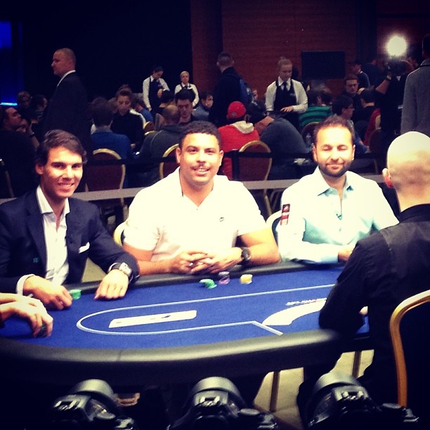 Ronaldo Lima e Rafael Nadal vão juntos a clube de poker