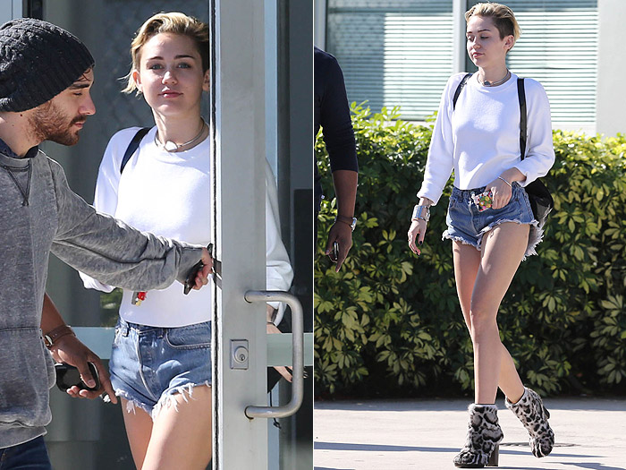 Miley Cyrus aterrissa em Miami após passar uns dias em Bahamas