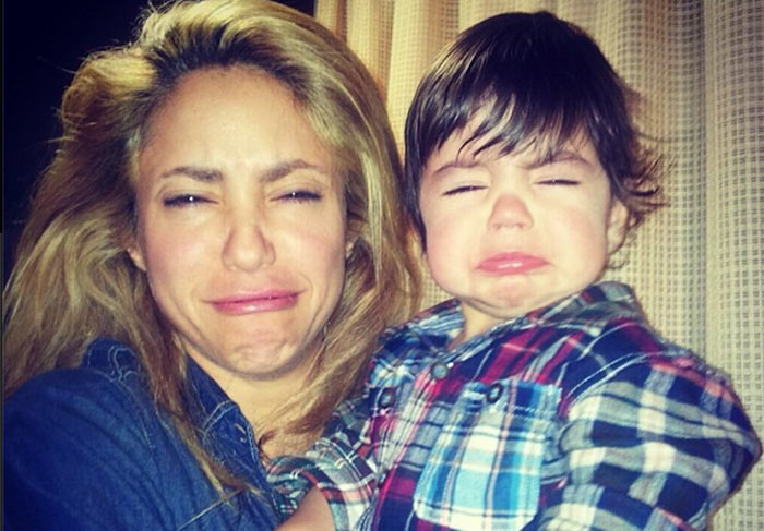 Shakira e o filho Milan