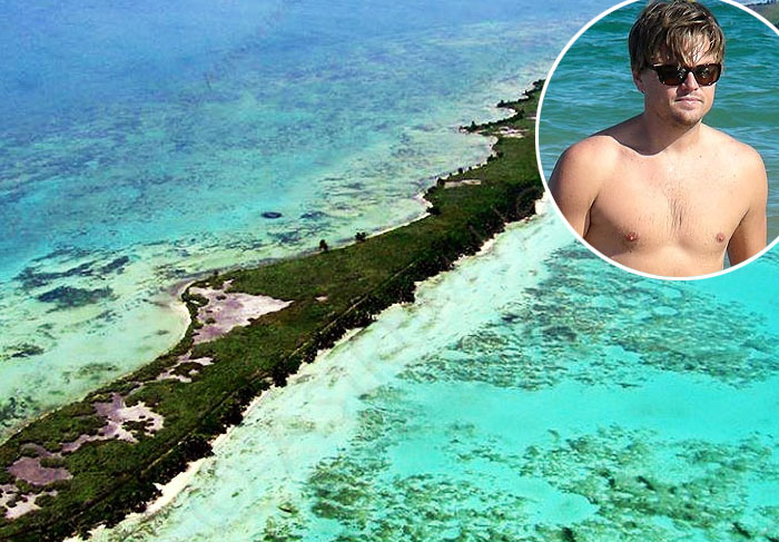 Blackadore Caye, em Belize, América Central: Este paraíso custou para Leonardo Di Caprio nada menos que um milhão e meio de Euros.