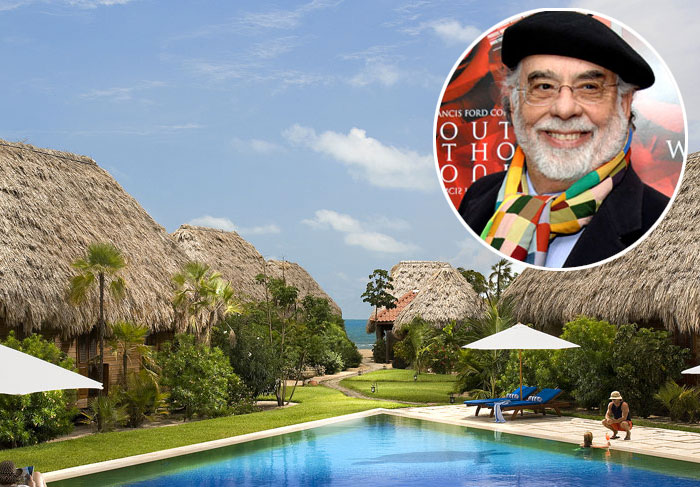 Francis Ford Coppola é dono de vários hotéis e resorts. Este é o Turtle Inn em Belize.
