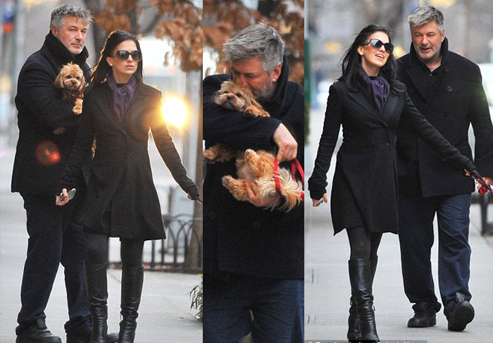 Alec Baldwin leva a filha para dar uma volta pelas ruas de NY