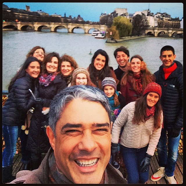 William Bonner e Fátimas Bernardes se divertem em Paris