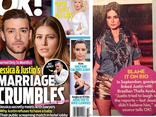 Revista aponta Thaila Ayala como pivô da separação de Justin Timberlake e Jessica Biel 