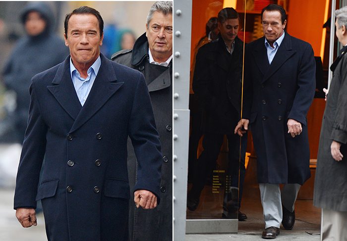 Arnold Schwarzenegger é tietado por policiais em Nova York