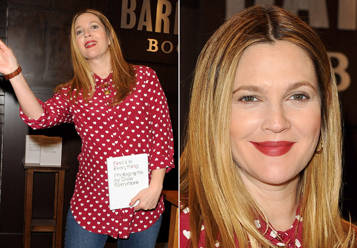  Drew Barrymore faz tarde de autógrafos do seu novo livro