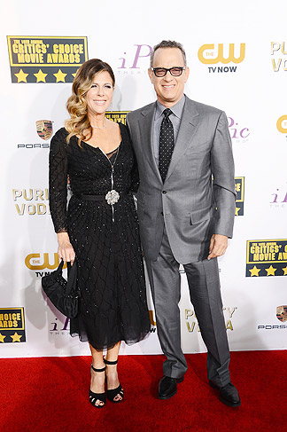 Critics Choice Awards 2013: Tom Hanks e sua mulher, Rita Wilson