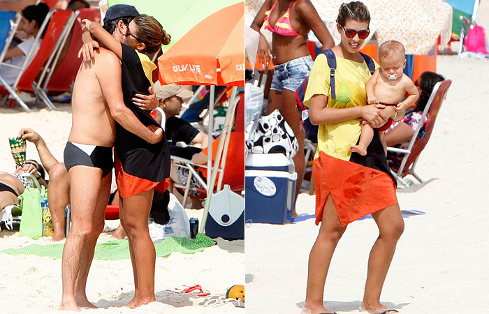 Marcelo Serrado beija muito em praia carioca