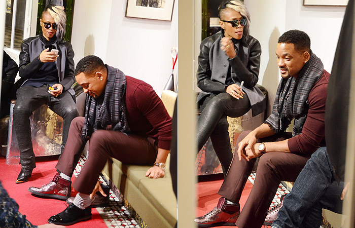 Will Smith e Jada Pinkett vão à sofisticada loja de sapatos em Paris