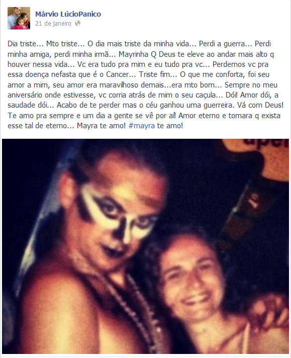 Morre a irmã do Carioca, do Pânico: "Dia mais triste da minha vida"