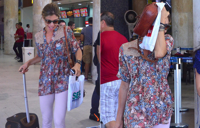 Grazi Massafera foge de paparazzo em aeroporto carioca