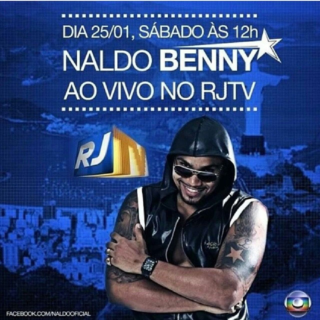  Naldo Benny é convidado do RJTV no Rio