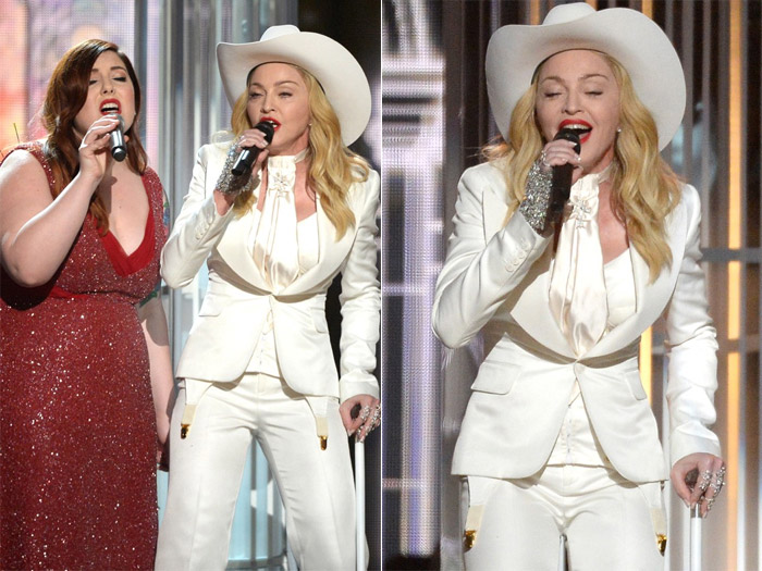 Madonna canta em casamento coletivo no prêmio Grammy