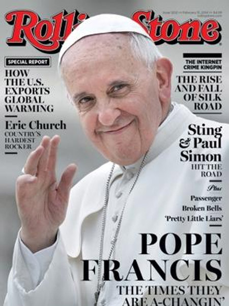 Papa Francisco é capa da revista Rolling Stone